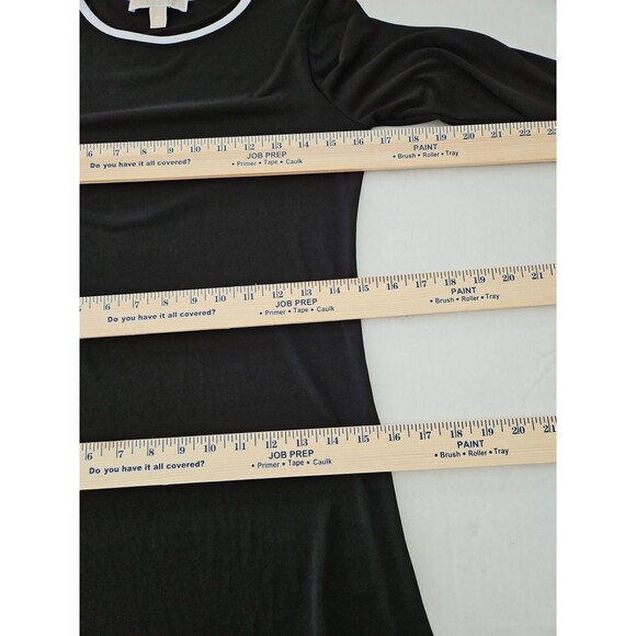 MICHAEL Michael Kors Flounce Dress Black w/ White Trim Bell Sleeves XS - Picture 6 of 9